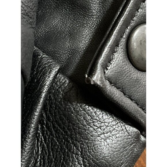 Vintage Echtes Leder Futter Men’s Size L Leather Jacket Motorcycle Baseb… - Picture 11 of 11